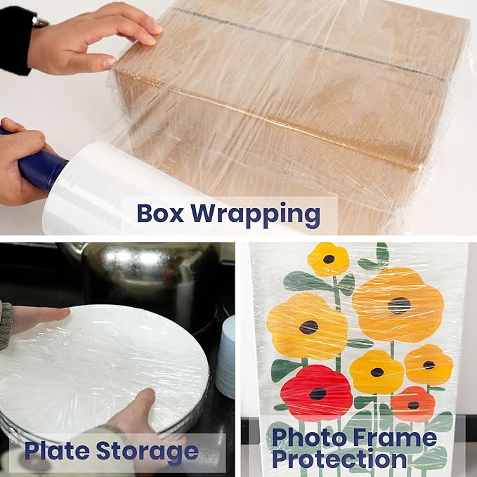 TAPEBEAR Mini Clear Stretch Wrap Film 80 Gauge 5" x 1000Ft, Shrink Wrap Roll - Image 2
