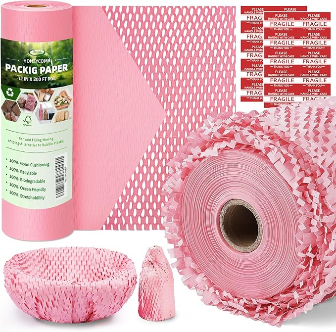 Honeycomb Packing Paper, Recyclable Moving Supplies Bubble Packing Wrap by Besitek