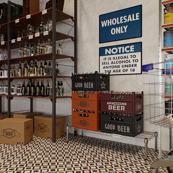 14" Deep x 42" Wide x 8" Height 1-Tier Wire Shelving Kit | NSF Commercial - Image 7