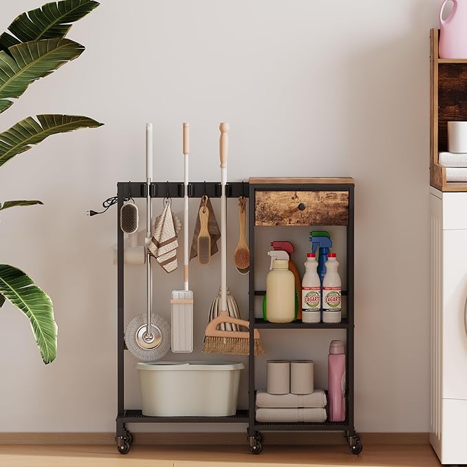 Heavy Duty Metal Cleaning Cart - Image 5