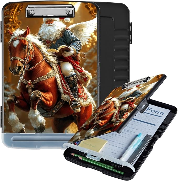Clipboard with Storage Box & Pen Holder, Heavy Duty Clip Boards 8.5x11 by Unknown