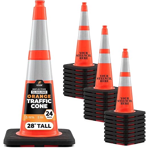 Xpose Safety 28 Inch Orange Slim Line Traffic Cones by XposeSafety