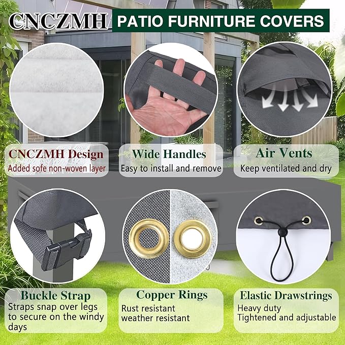 Heavy Duty Patio Furniture Covers Waterproof, 600D Outdoor Furniture Cover - Image 4