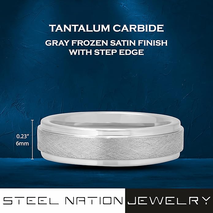 Men's 6mm Tantalum Carbide Contemporary Bands - Image 3