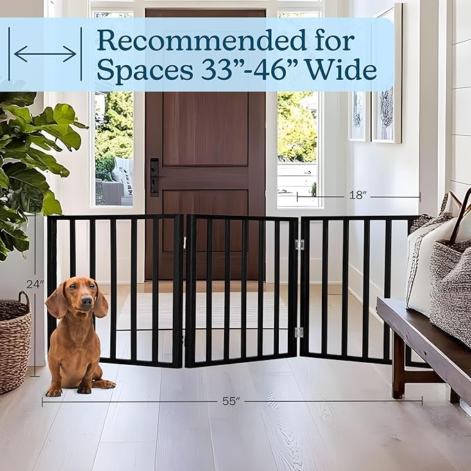 Pet Gate - 3-Panel Indoor Foldable Dog Fence - Image 5
