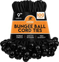 Xpose Safety Bungee Ball Cords 9" 100 Pack Heavy Duty Black Stretch Rope by XposeSafety