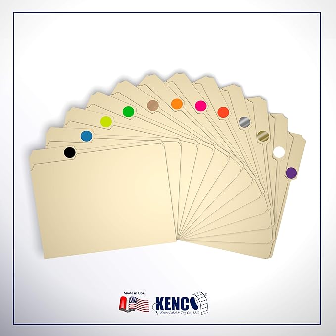Kenco Color Coding Circle Dot Sticker Labels on a roll - Image 4