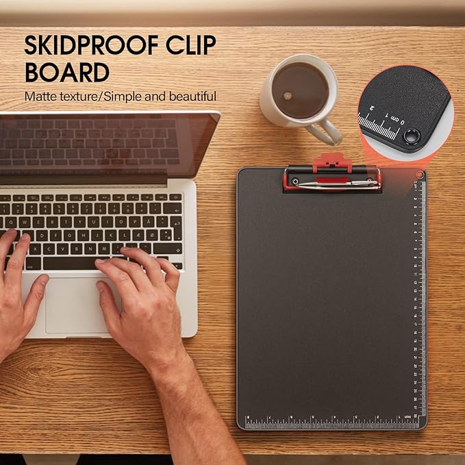 Clipboards with Pen Holder A4 Size 12.5x9 Inch Aluminum Protection Edge Clip - Image 5