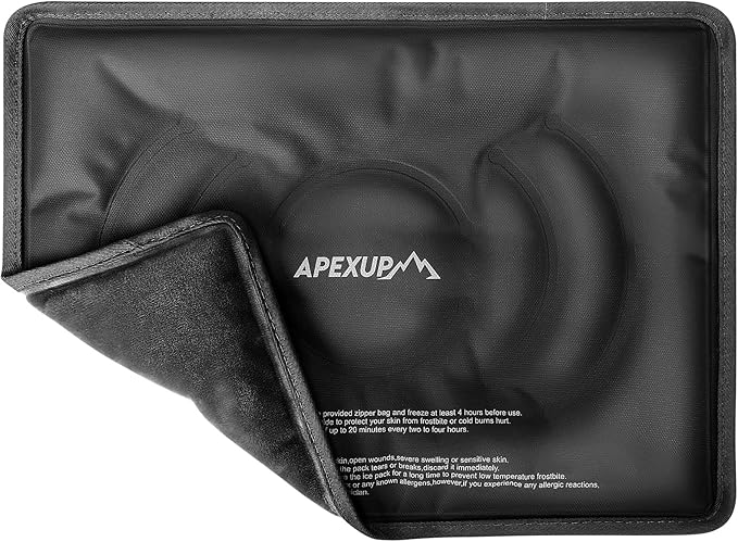 APEXUP Gel Ice Packs for Injuries Reusable, Flexible Double Sided Cold Packs by APEXUP