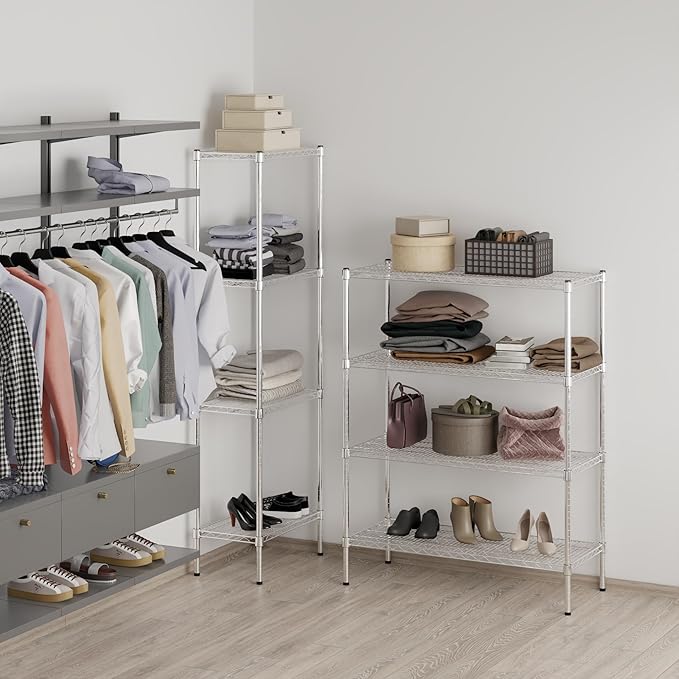 18" Deep x 42" Wide x 54" Height Wire Shelving Kit | 4-Tier | NSF Commercial - Image 7
