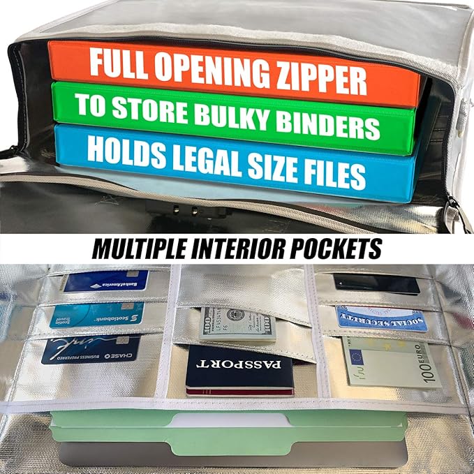 Fireproof & Waterproof Document Bag XXL 17.5x13x5 - Image 3
