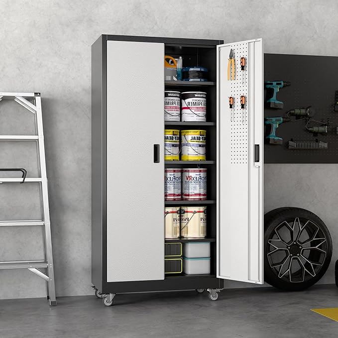 Aobabo Upgrade 71H''*34''W*18''D Metal Garage Storage Cabinet - Image 2