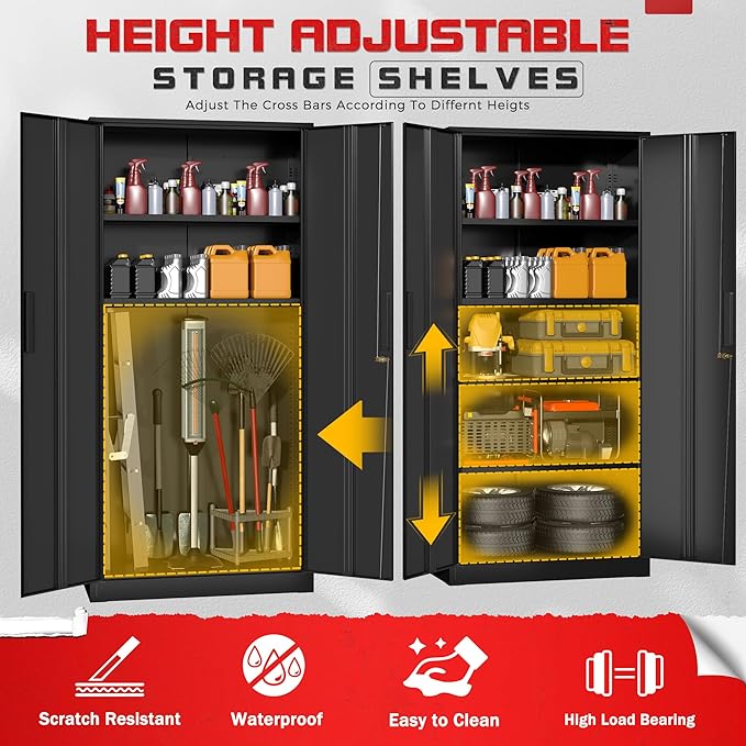 Superday Metal Garage Storage Cabinet - Image 4