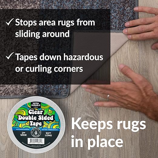 Clear Double-Sided Tape for Crafts, 2 Inch Wide Heavy-Duty Adhesive, Strong - Image 5