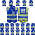 BeautyWill Custom Logo 10 Pockets Safety Vest Class2 ANSI Certified High by BeautyWill