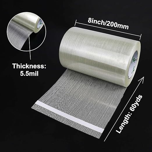 BOMEI PACK Wide Heavy Duty Fiberglass Filament Reinforced Packing Tape 8inch - Image 2