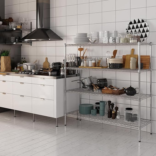 18" Deep x 54" Wide x 54" Height Wire Shelving Kit | 4-Tier | NSF Commercial - Image 2