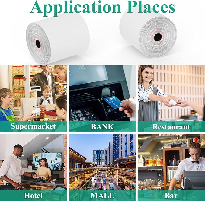 3 1/8" x 230' Thermal Paper Receipt Rolls, Cash Registers，Credit Card - Image 5