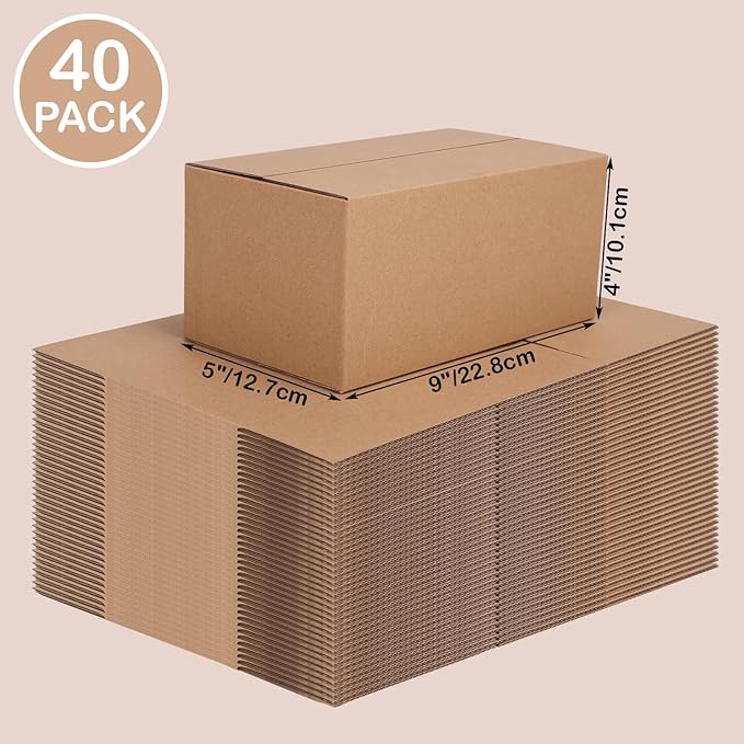 EdenseeLake 40 Pack 9x5x4 inches Shipping Boxes Small Cardboard Boxes - Image 5