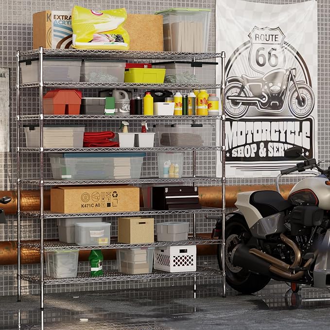 21" Deep x 60" Wide x 74" Height Wire Shelving Kit | 8-Tier | NSF Commercial - Image 5