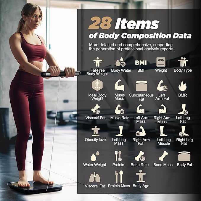 RunStar Scale for Body Weight and Fat Percentage, 8 Electrodes High Precision - Image 3