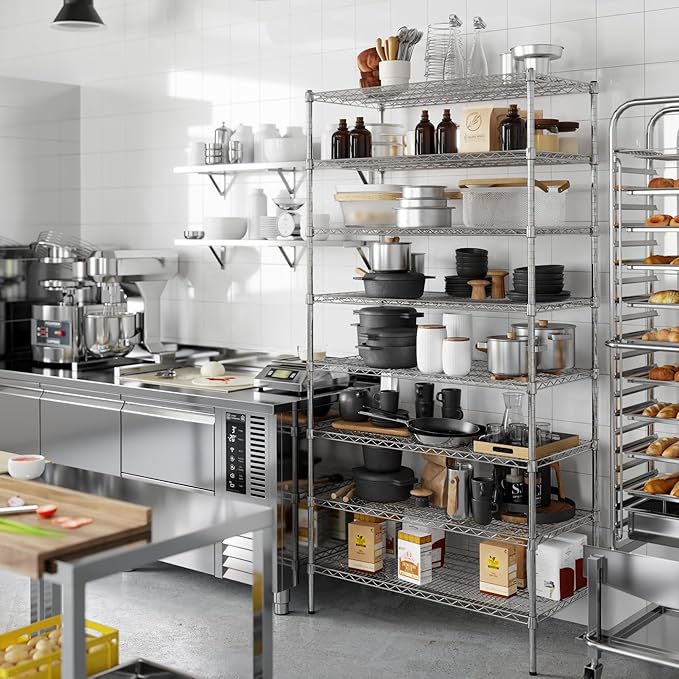 21" Deep x 42" Wide x 86" Height Wire Shelving Kit | 8-Tier | NSF Commercial - Image 4