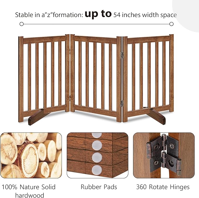LZRS Freestanding Dog Gate 30 inch Tall - Image 3