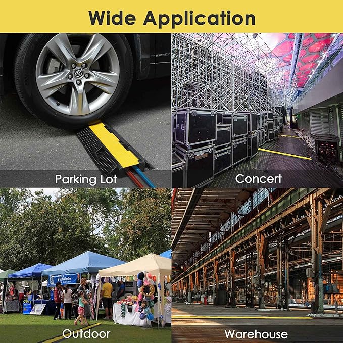 Yescom Cable Ramp Protector 1 Channel Garden Hose Protecitive 22000 Lbs Load - Image 8