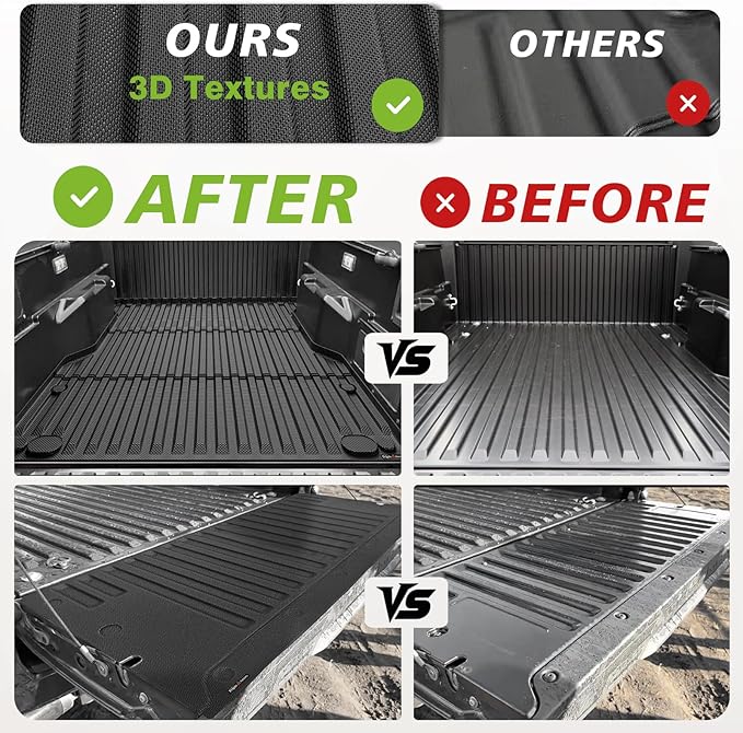 TripleAliners for Tacoma 2024 2025 | Truck Bed Mat & Tailgate Mat | All Weather - Image 7