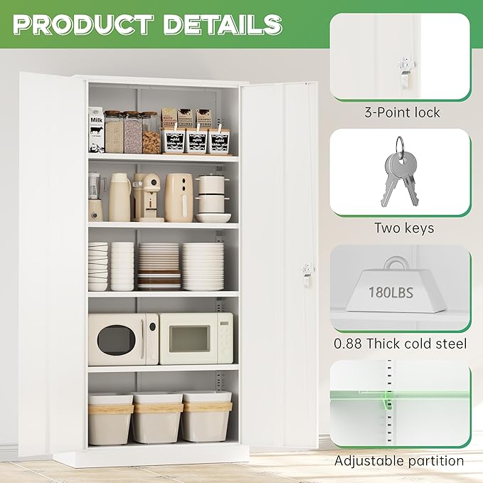 INTERGREAT Metal Storage Cabinet, Locking Tool Cabinets - Image 6