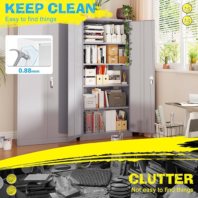 Pataku Metal Storage Cabinet, File Cabinets - Image 5
