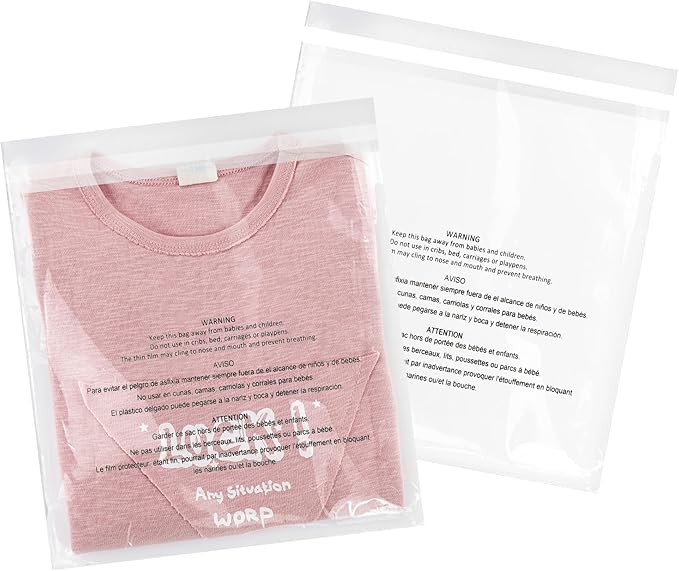 iMailer - 500 Pcs - 9" x 12", Suffocation Warning Self Seal Clear Plastic Poly by iMailer