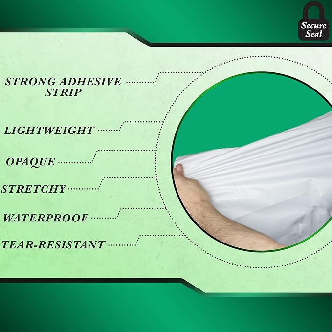 3000 Pack Secure Seal White Poly Mailers - Image 4