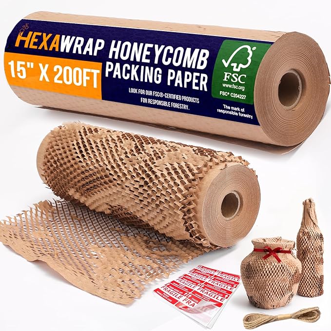 Honeycomb Packing Paper 15" x 200ft by Hexawrap