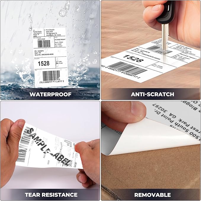 White Thermal Labels 3 × 5 Inch Vinyl Self-Adhesive Fanfold Direct Shipping - Image 6