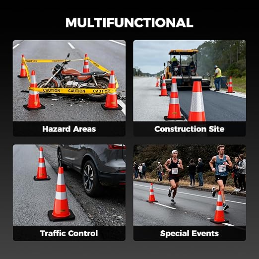 8 Pack 28 Inch Traffic Cones - Image 9