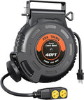DEWENWILS Retractable Extension Cord Reel, 40FT 10AWG/3C SJTW Heavy Duty Power by DEWENWILS