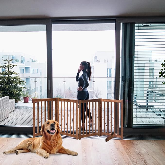 LZRS Freestanding Extra Wide Dog Gate 30 inch Tall - Image 7