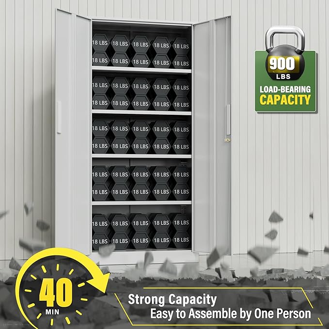 Greenvelly Metal Storage Cabinet - Image 5