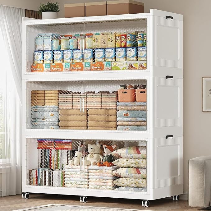 240Gal Extra Large Stackable Storage Bins by KUYIGAME