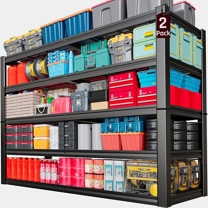 68" Wide Heavy Duty Garage Shelving Units, 5-Tier Deep Storage Shelves by SKZNSA