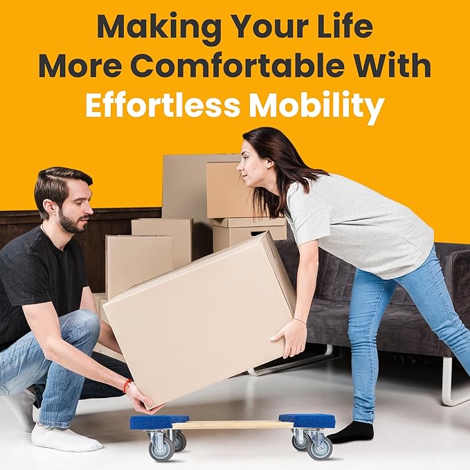 Furniture Dolly 30" x 18" I 4 Wheels Heavy Duty Moving Dollies | Fully - Image 5