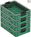 SIDIO Quarter Crate 4 Pack of Stackable Storage Bins by Sidio