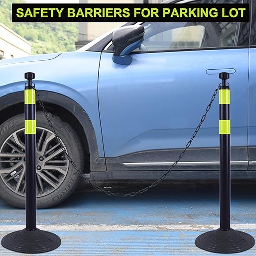 OrangeStar 6 Packs Traffic Delineator Post Cones, Crowd Control Stanchion Sets - Image 5