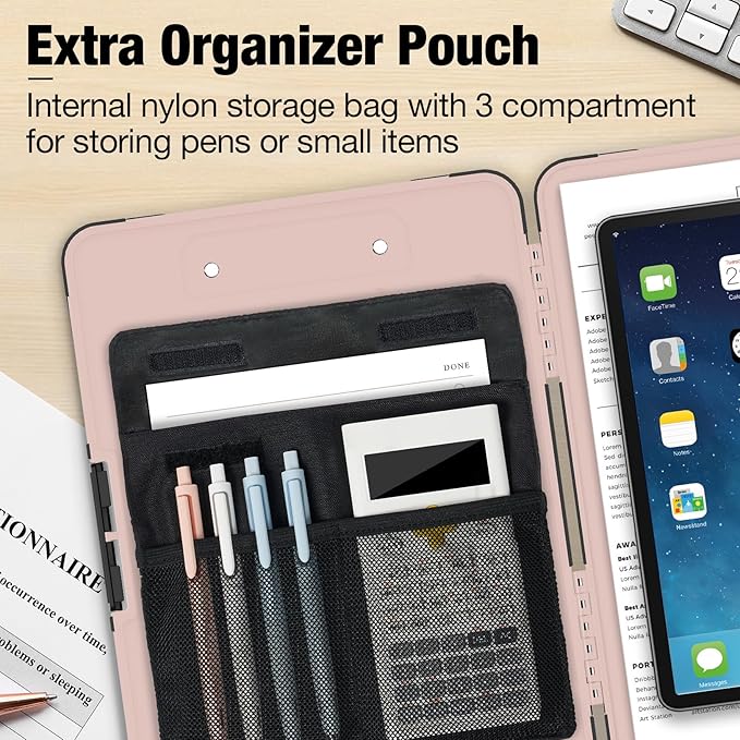 Sooez Toughest Clipboard with Storage, Internal Pen Pouch Included, Letter/ A4 - Image 4