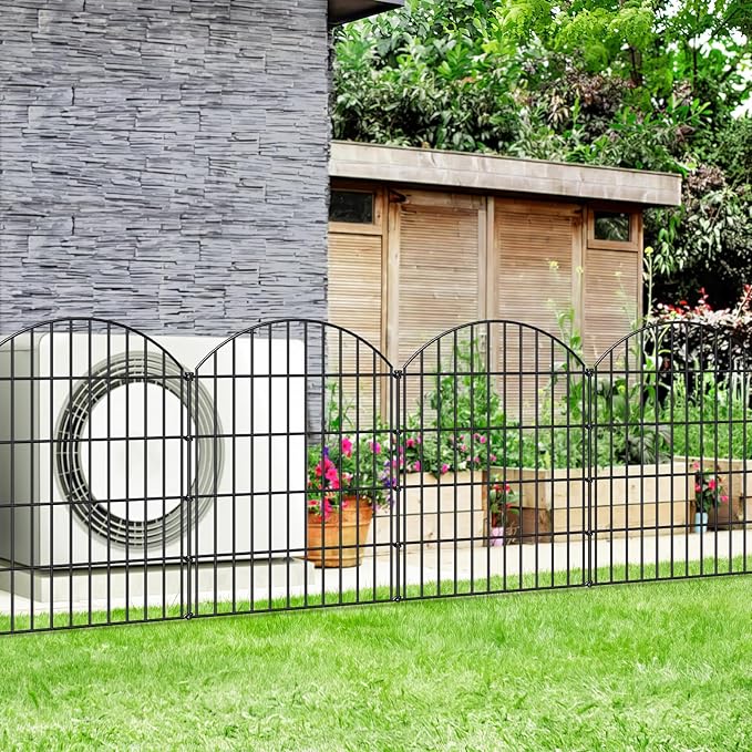 Metal Garden Fence 36in x 23.3ft, 10 Panels + 11 Stakes Dog Fences Border Fence - Image 5
