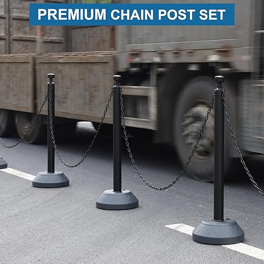 OrangeStar 6 Packs Traffic Delineator Post Cones, Expandable 40” Chain Safety - Image 5