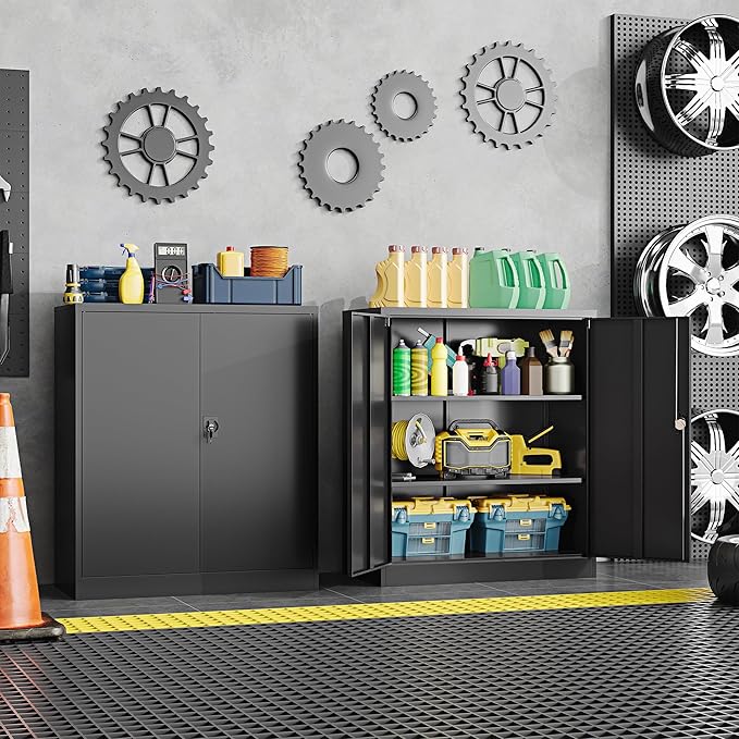 Metal Storage Cabinet, Wide & Deep Storage Cabinet - Image 2