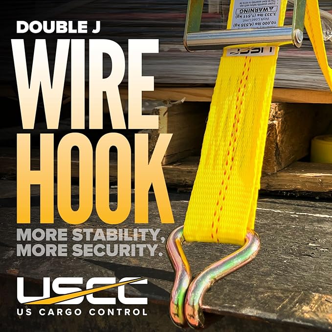 US Cargo Control Wire Hook Ratchet Straps 2 Inch x 30 Foot, 000 LBS Break - Image 7