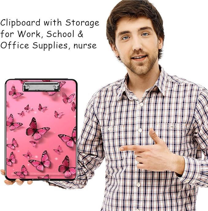 Clipboard with Storage, High Capacity Plastic Storage Clipboard with Pen Holder - Image 7